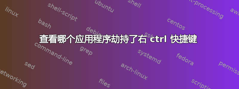 查看哪个应用程序劫持了右 ctrl 快捷键