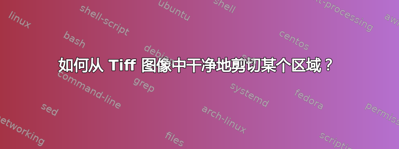 如何从 Tiff 图像中干净地剪切某个区域？