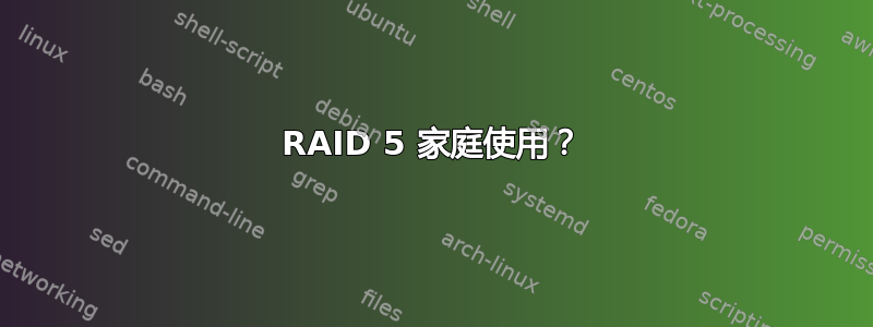 RAID 5 家庭使用？