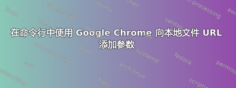 在命令行中使用 Google Chrome 向本地文件 URL 添加参数