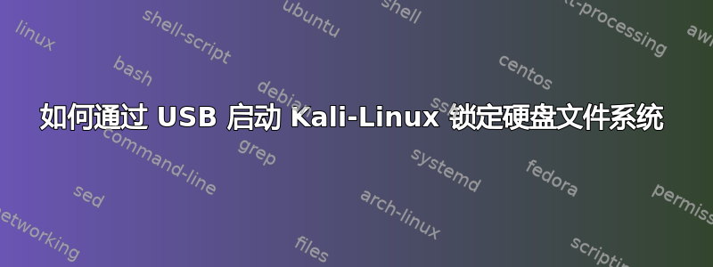 如何通过 USB 启动 Kali-Linux 锁定硬盘文件系统