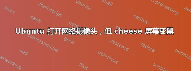 Ubuntu 打开网络摄像头，但 cheese 屏幕变黑