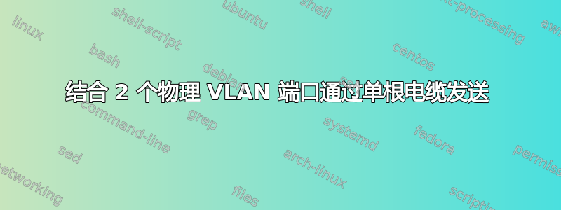 结合 2 个物理 VLAN 端口通过单根电缆发送