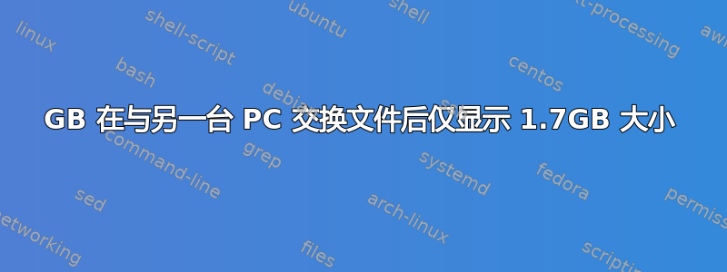 500GB 在与另一台 PC 交换文件后仅显示 1.7GB 大小