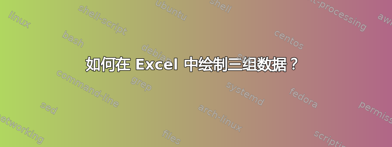 如何在 Excel 中绘制三组数据？