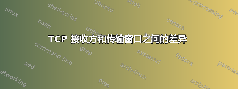 TCP 接收方和传输窗口之间的差异