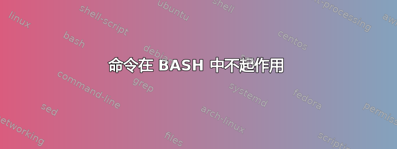 命令在 BASH 中不起作用