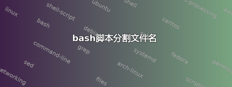 bash脚本分割文件名