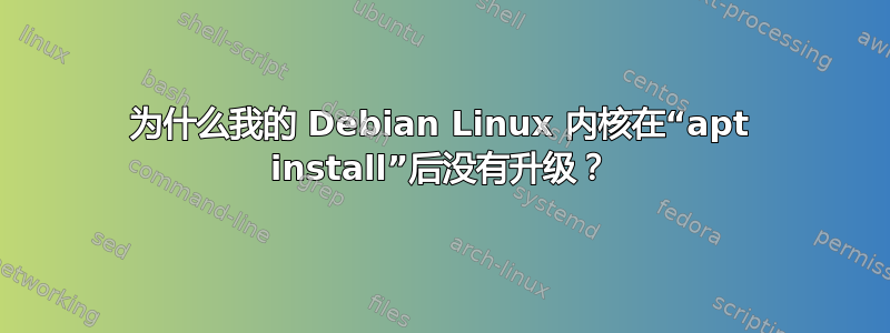 为什么我的 Debian Linux 内核在“apt install”后没有升级？