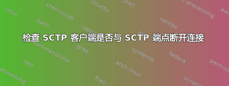 检查 SCTP 客户端是否与 SCTP 端点断开连接