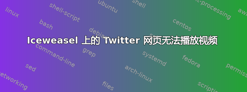 Iceweasel 上的 Twitter 网页无法播放视频