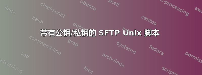 带有公钥/私钥的 SFTP Unix 脚本