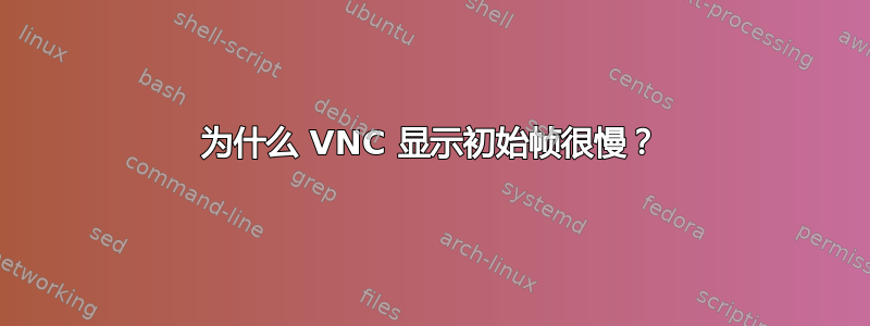 为什么 VNC 显示初始帧很慢？