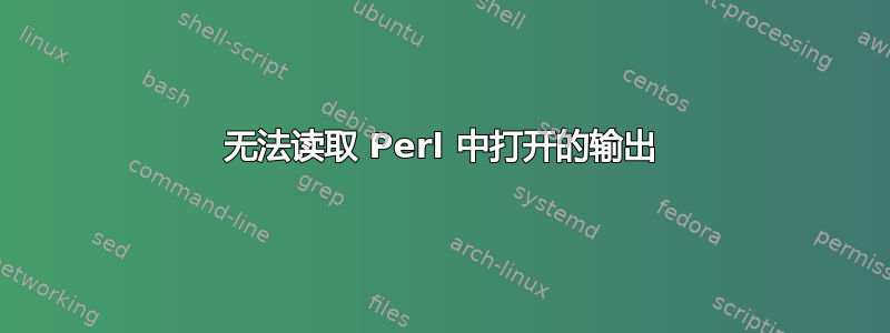 无法读取 Perl 中打开的输出