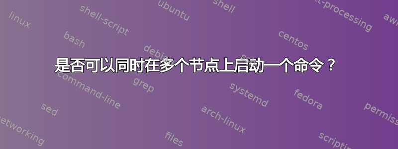 是否可以同时在多个节点上启动一个命令？