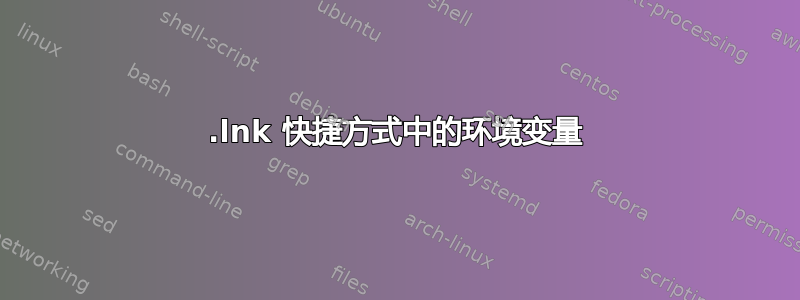 .lnk 快捷方式中的环境变量