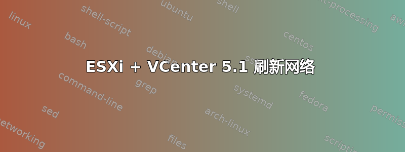 ESXi + VCenter 5.1 刷新网络