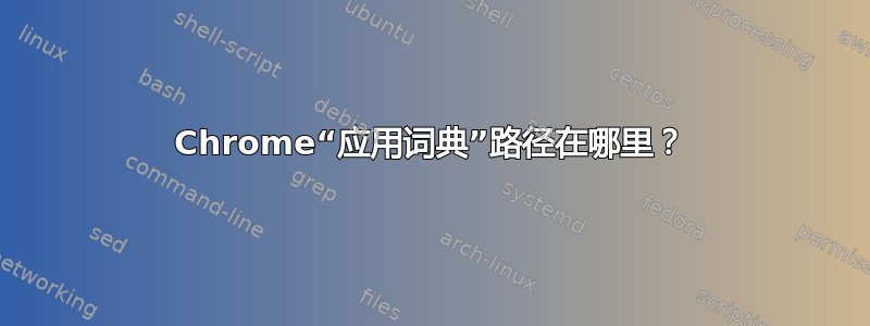 Chrome“应用词典”路径在哪里？