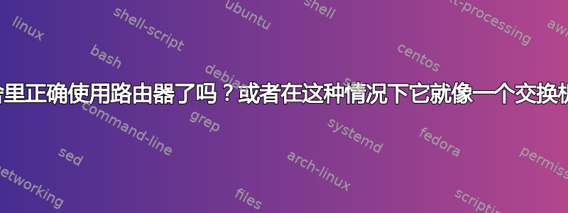 我在宿舍里正确使用路由器了吗？或者在这种情况下它就像一个交换机一样？