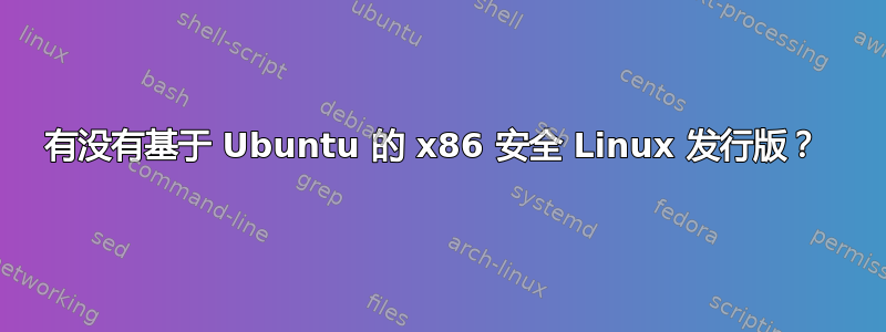 有没有基于 Ubuntu 的 x86 安全 Linux 发行版？ 