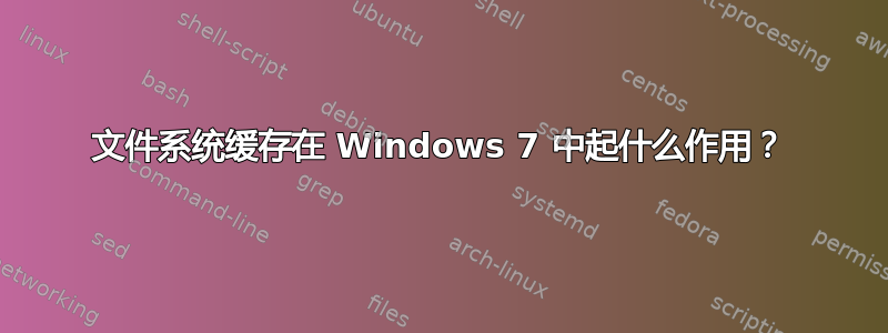 文件系统缓存在 Windows 7 中起什么作用？