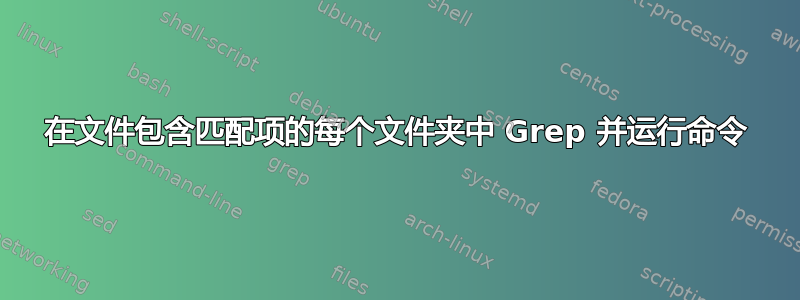 在文件包含匹配项的每个文件夹中 Grep 并运行命令