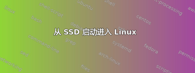 从 SSD 启动进入 Linux 