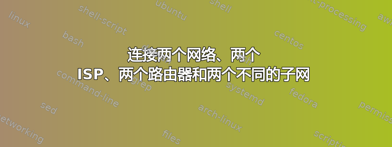 连接两个网络、两个 ISP、两个路由器和两个不同的子网