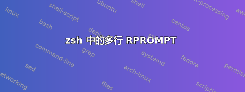 zsh 中的多行 RPROMPT