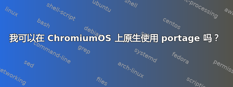 我可以在 ChromiumOS 上原生使用 portage 吗？