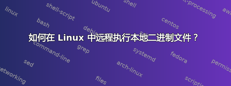 如何在 Linux 中远程执行本地二进制文件？