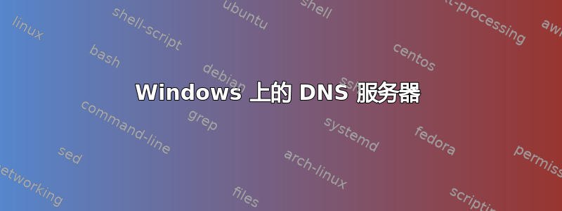 Windows 上的 DNS 服务器