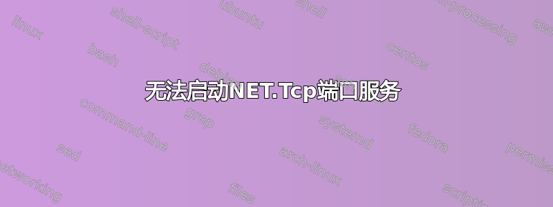 无法启动NET.Tcp端口服务