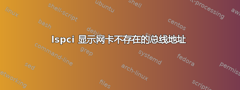 lspci 显示网卡不存在的总线地址