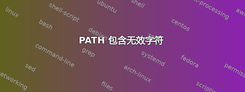 PATH 包含无效字符