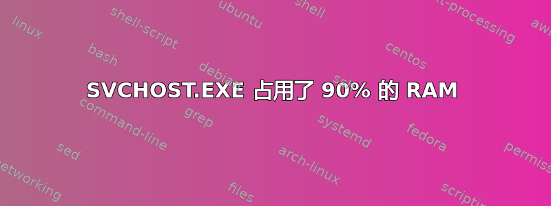 SVCHOST.EXE 占用了 90% 的 RAM