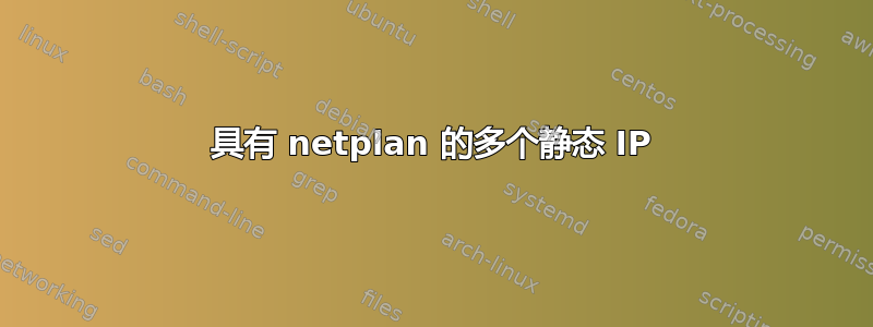 具有 netplan 的多个静态 IP