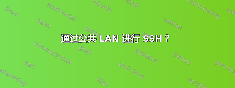 通过公共 LAN 进行 SSH？