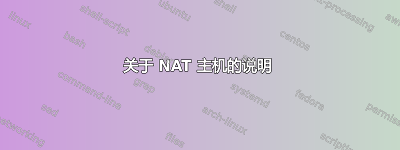 关于 NAT 主机的说明