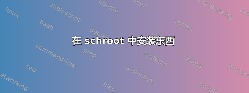 在 schroot 中安装东西