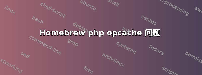 Homebrew php opcache 问题