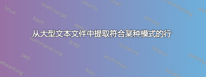 从大型文本文件中提取符合某种模式的行