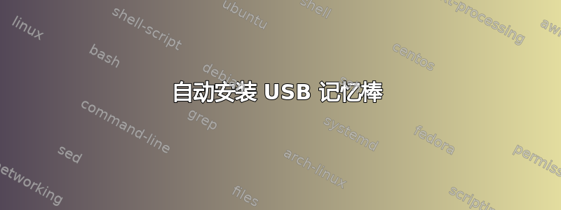 自动安装 USB 记忆棒