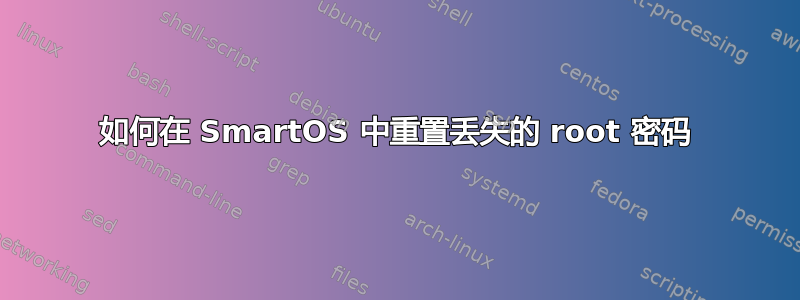 如何在 SmartOS 中重置丢失的 root 密码