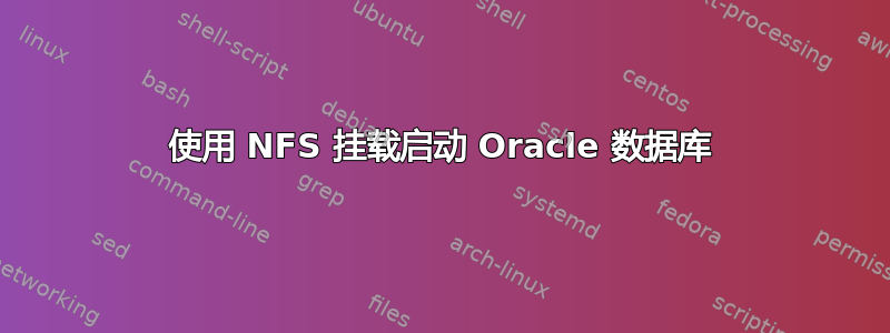 使用 NFS 挂载启动 Oracle 数据库