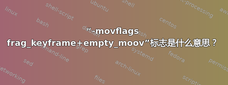 “-movflags frag_keyframe+empty_moov”标志是什么意思？