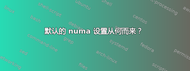 默认的 numa 设置从何而来？