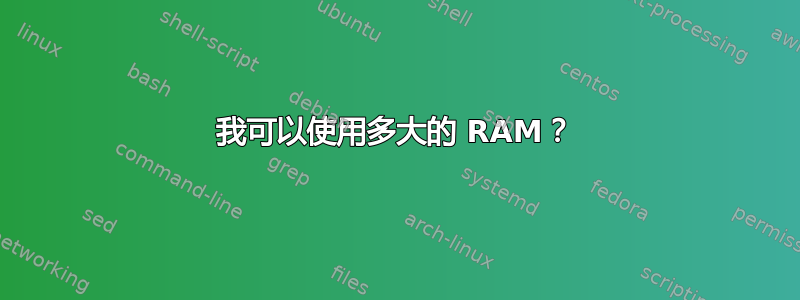 我可以使用多大的 RAM？