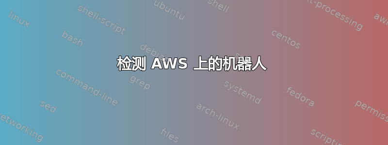 检测 AWS 上的机器人