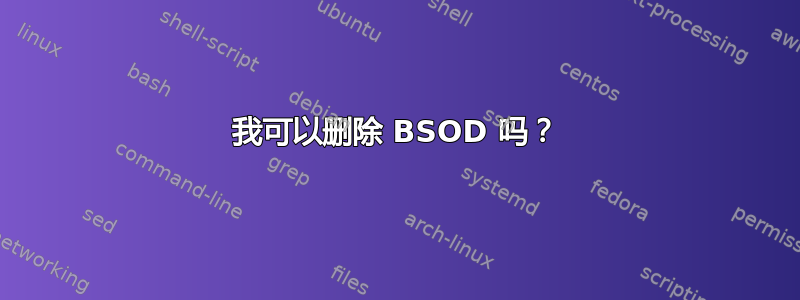 我可以删除 BSOD 吗？